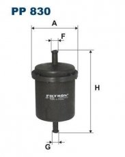 Купить PP830 Filtron Топливный фильтр (прямоточный) Фиорино (1.1, 1.3, 1.4, 1.5, 1.6)