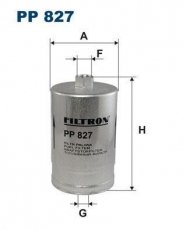 Купить PP827 Filtron Топливный фильтр (накручиваемый) Croma (2.0, 2.5)