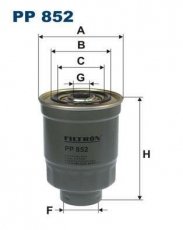 Купити PP852 Filtron Паливний фільтр (фильтр-патрон) H100 (2.5 D, 2.5 TD, 2.5 TDiC)