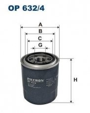 Купить OP632/4 Filtron Масляный фильтр (накручиваемый) Hyundai H1 2.5