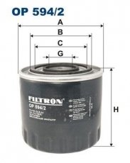 Масляний фільтр OP594/2 Filtron –  фото 1
