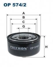 Масляный фильтр OP574/2 Filtron – (накручиваемый) фото 1