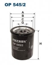 Купити OP545/2 Filtron Масляний фільтр (накручуваний) І 20 (1.2, 1.2 LPGI)