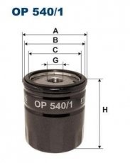 Купить OP540/1 Filtron Масляный фильтр (накручиваемый) Safrane (1, 2)