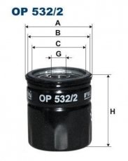 Купить OP532/2 Filtron Масляный фильтр  Mazda 6 (GG, GH, GY) (1.8, 2.0)