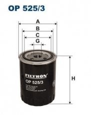 Купить OP525/3 Filtron Масляный фильтр (накручиваемый) Polo (1.9 TDI, 110 1.9 TDI)