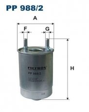 Купить PP988/2 Filtron Топливный фильтр  Флюенс 1.5 dCi