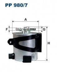 Купить PP980/7 Filtron Топливный фильтр (без датчика уровня воды) Меган 2 (1.5 dCi, 2.0 dCi)