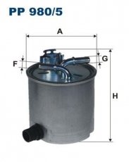 Купить PP980/5 Filtron Топливный фильтр (без датчика уровня воды) Logan 1 1.5 dCi