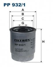 Купить PP932/1 Filtron Топливный фильтр (накручиваемый) Вольво С60 1 (2.4 D, 2.4 D5)