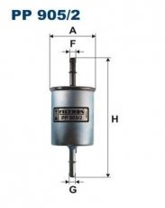Купить PP905/2 Filtron Топливный фильтр (прямоточный) Lacetti (1.4, 1.6, 1.8)