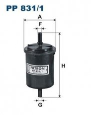 Купить PP831/1 Filtron Топливный фильтр (прямоточный) Ситроен С4 Pисаssо (1.2, 1.4, 1.6, 2.0)