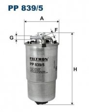 Купить PP839/5 Filtron Топливный фильтр  Кордоба (1.4 TDI, 1.9 SDI, 1.9 TDI)