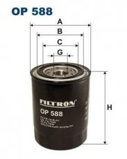 Купить OP588 Filtron Масляный фильтр (накручиваемый) Almera (N15, N16) 2.0 D