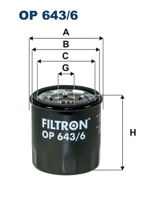 Масляний фільтр OP643/6 Filtron –  фото 1
