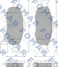 Купить FO 493081 Fomar Тормозные колодки передние Мондео (1, 2) (1.6, 1.8, 2.0) 