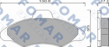 Купить FO 432481 Fomar Тормозные колодки передние Escort (5, 6, 7) (1.3, 1.4, 1.6, 1.8, 2.0) 