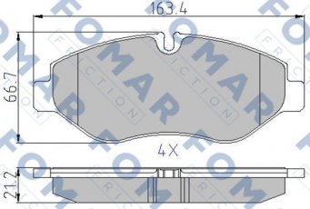 Купить FO 929381 Fomar Тормозные колодки передние Daily (2.3, 3.0) 