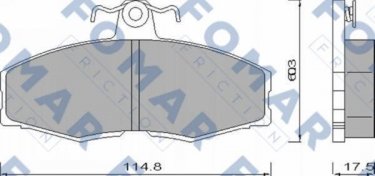 Купить FO 420481 Fomar Тормозные колодки передние Сиерра (1, 2) (1.3, 1.6) 