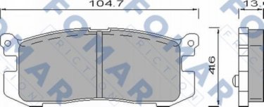 Купити FO 420581 Fomar Гальмівні колодки задні Mazda 626 (1.8, 2.0, 2.2) 
