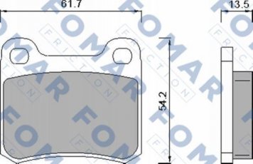 Купити FO 421381 Fomar Гальмівні колодки задні Мерседес 190 W201 (1.8, 2.0, 2.3, 2.5, 2.6) 
