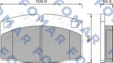 Купить FO 426981 Fomar Тормозные колодки передние Vectra A (1.4, 1.6, 1.7, 1.8) 
