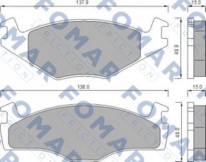 Купить FO 436481 Fomar Тормозные колодки передние Кордоба (1.6, 1.8, 1.9) 