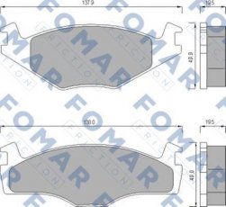 Купити FO 436681 Fomar Гальмівні колодки передні Caddy (1.6, 1.8) 