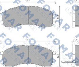 Купити FO 445081 Fomar Гальмівні колодки передні Mazda 626 (1.8, 2.0, 2.2) 