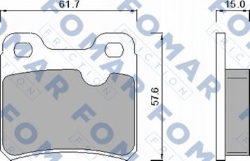 Купити FO 445981 Fomar Гальмівні колодки задні Аскона (2.0 i, 2.0 i GT, 2.0 i KAT) 