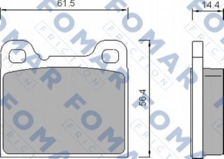 Купить FO 458781 Fomar Тормозные колодки передние Giulietta (1.4, 1.6, 1.8, 2.0) 