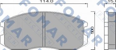 Купити FO 460181 Fomar Гальмівні колодки передні Lancer (1.3, 1.5, 1.8) 