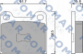 Купить FO 460888 Fomar Тормозные колодки передние Jetta 1 (1.1, 1.3, 1.5, 1.6) 