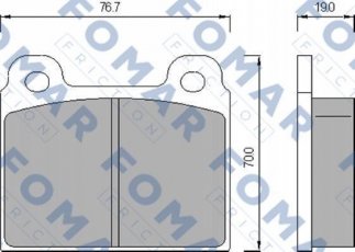 Купить FO 463481 Fomar Тормозные колодки передние Транспортер Т3 (1.6, 1.9, 2.1) 