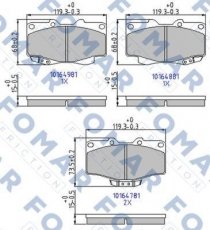 Купить FO 464781 Fomar Тормозные колодки передние Land Cruiser (40, 80, 90) (2.4, 3.0, 3.4, 4.2, 4.5) 