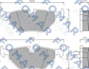 Купити FO 476581 Fomar Гальмівні колодки задні БМВ Е36 (M3 3.0, M3 3.2) 