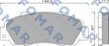 Купить FO 488181 Fomar Тормозные колодки передние Хонда СРВ (2.0 16V, 2.0 16V 4WD) 
