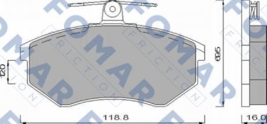 Купить FO 488481 Fomar Тормозные колодки передние Audi 80 (1.6, 1.9, 2.0, 2.3) 