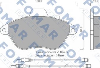 Купити FO 554581 Fomar Гальмівні колодки передні Peugeot 605 (2.0, 2.1, 3.0) 