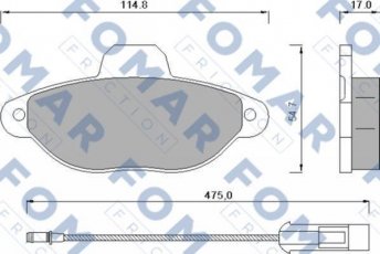 Купить FO 582881 Fomar Тормозные колодки передние Punto (1.1, 1.2, 1.7) 