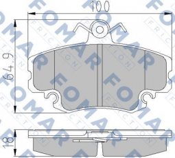 Купити FO 608381 Fomar Гальмівні колодки передні Рено 19 (1, 2) (1.4, 1.7, 1.8, 1.9) 