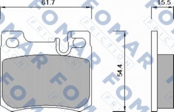 Купити FO 622381 Fomar Гальмівні колодки задні Мерседес 190 W201 (1.8, 2.0, 2.3, 2.5, 2.6) 