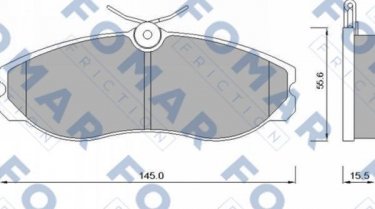 Купить FO 624081 Fomar Тормозные колодки передние Terrano (2.4, 2.7, 3.0) 