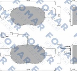 Купити FO 624381 Fomar Гальмівні колодки передні Мареа (1.8 115 16V, 1.9 TD 100) 