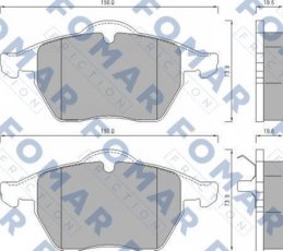 Купить FO 625181 Fomar Тормозные колодки передние Венто (2.0, 2.8 VR6) 