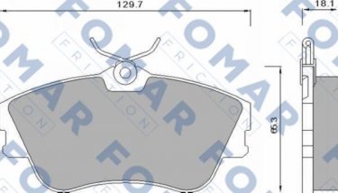 Купити FO 625381 Fomar Гальмівні колодки передні Transporter T4 (1.9, 2.0, 2.4, 2.5) 