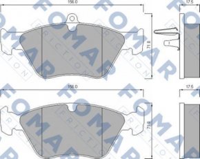 Купить FO 625781 Fomar Тормозные колодки передние Vectra A (2.0, 2.5) 