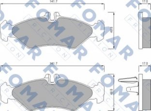 Купить FO 627481 Fomar Тормозные колодки задние Sprinter (901, 902) (210 D, 212 D) 