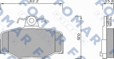 Купити FO 630981 Fomar Гальмівні колодки задні Альмера В10 (1.5, 1.8, 2.0, 2.2) 