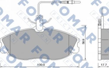 Купить FO 637581 Fomar Тормозные колодки передние Пежо 607 (2.0, 2.2, 2.9) 